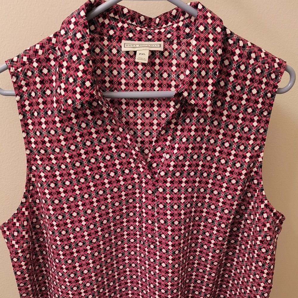 Dana Buchman Patterned Top - Size Petite X-Large